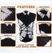 Biker Clothing Co. MDM11679 Men's Classic Black and White Tie-Dye Button-Down Frayed Sleeveless Cut Off Shirt