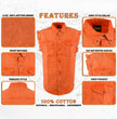 Milwaukee Leather MDM11682 Men’s Classic Orange/Beige Button-Down Cut Off Frayed Sleeveless Casual Shirt