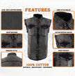 Milwaukee Leather MDM11683 Men’s Classic Beige/Black Button-Down Cut Off Frayed Sleeveless Casual Shirt