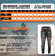 Milwaukee Leather MDM5000 Men's City Limit Black CE Armored Motorcycle Riding Denim Jeans Pants Reinforced w/ Aramid Fibers