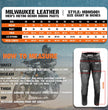 Milwaukee Leather MDM5001 Men's Metro Black CE Armored Motorcycle Riding Denim Jeans Reinforced w/ Aramid Fibers