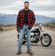 Milwaukee Leather MDM5002 Men's Metro Blue CE Armored Motorcycle Riding Denim Jeans Reinforced w/ Aramid Fibers