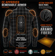 Milwaukee Leather Men’s Titans Orange & Black Plaid Hooded Riding Shirt w/ CE Armor & Aramid Fiber Panels - MPM1642