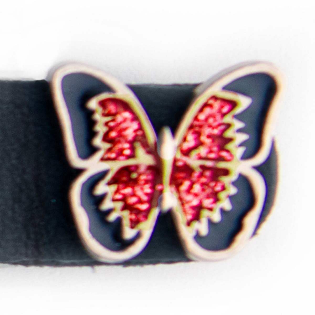 Milwaukee Leather 4-Piece Vest Extender Set - Red Butterfly, Double Chrome Chains, 4-Inch-MLA6038SET