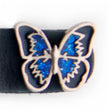 Milwaukee Leather 4-Piece Vest Extender Set - Blue Butterfly, Double Chrome Chains, 4-Inch-MLA6039SET