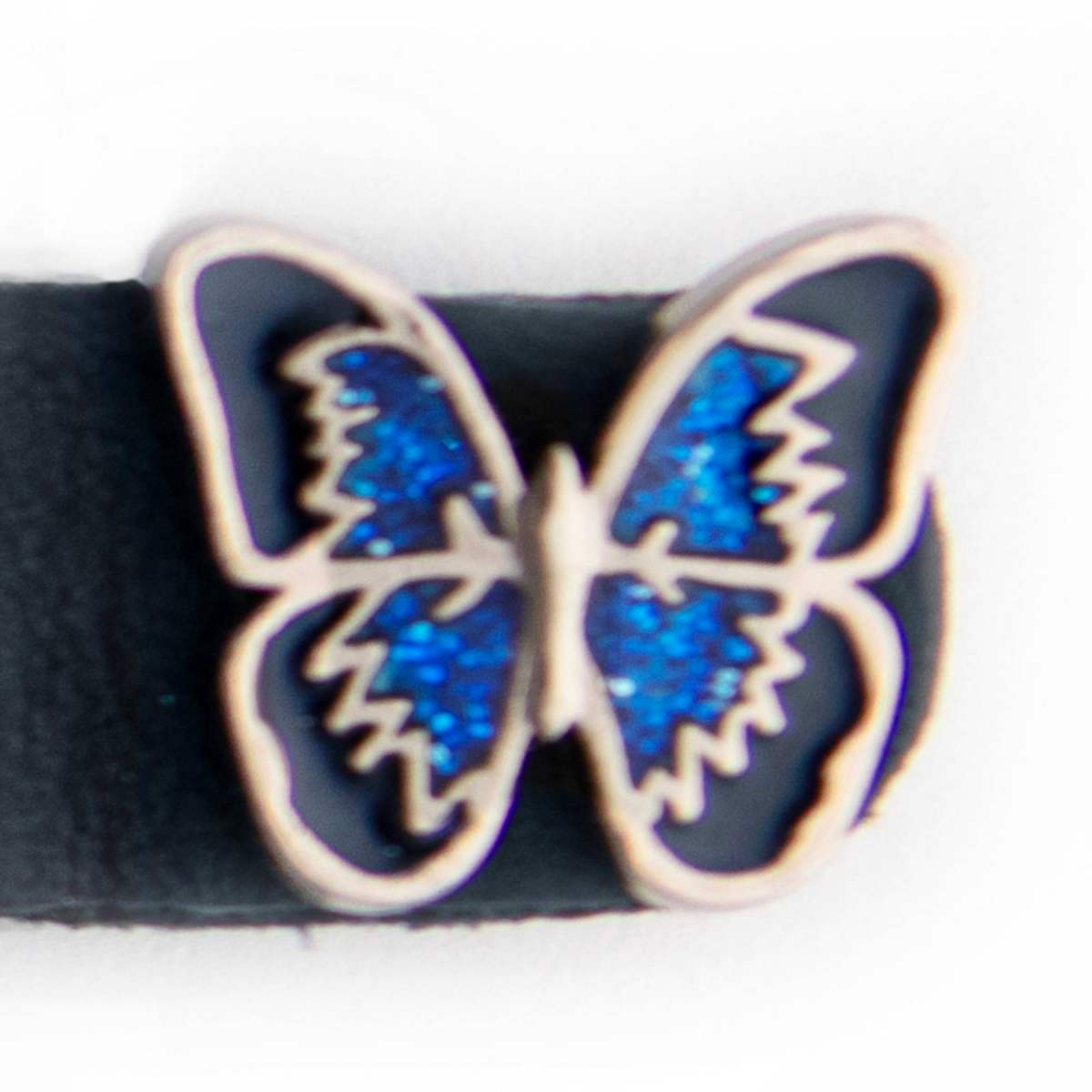 Milwaukee Leather 4-Piece Vest Extender Set - Blue Butterfly, Double Chrome Chains, 4-Inch-MLA6039SET