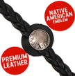Milwaukee Leather Native American Medallion Vest Extender w/ Genuine Leather Braided Strap 6.5" Extension 4-PCS MLA6066SET
