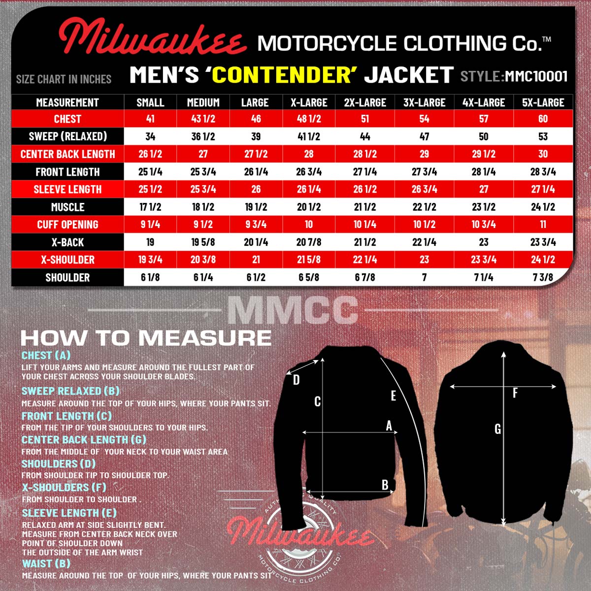 Milwaukee Motorcycle Clothing Co. Men's Black Leather Jacket, MMC10001