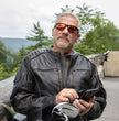Milwaukee Motorcycle Clothing Co. Men's Anarchy Scooter Style Vintage Brown Premium Leather Riding Jacket MMC10004
