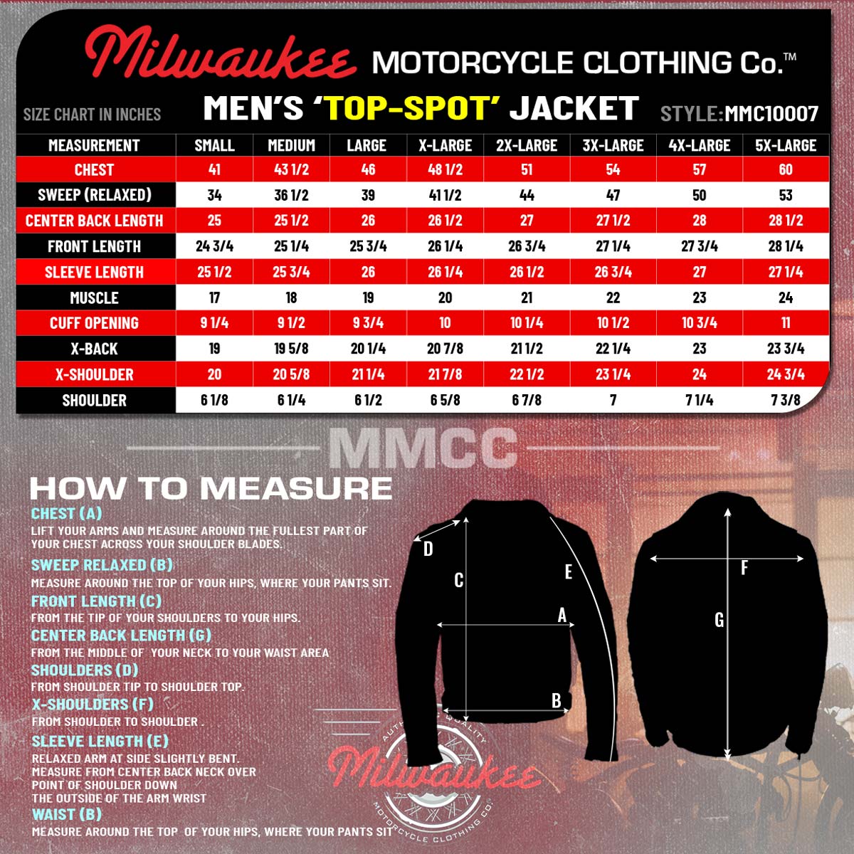 Milwaukee Motorcycle Clothing Co. Men's Black Leather Jacket, MMC10007