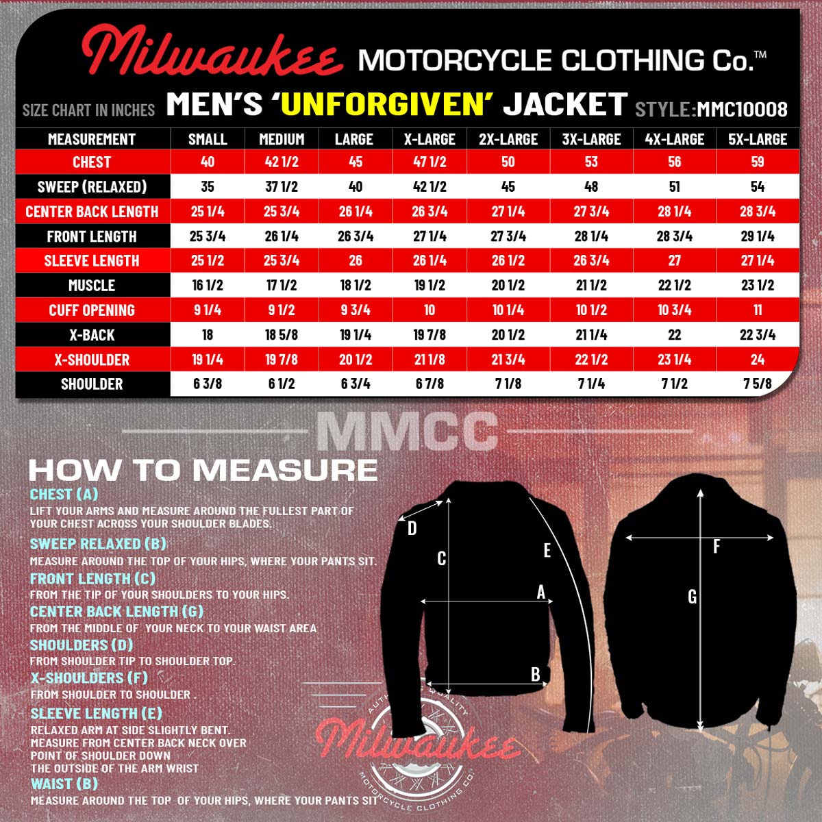 Milwaukee Motorcycle Clothing Co. Men's Black Leather Jacket, MMC1008