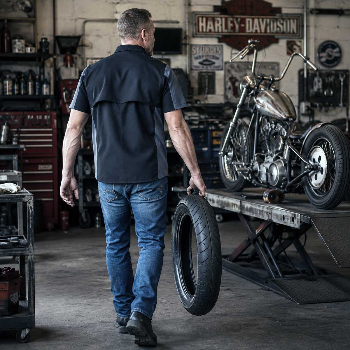 Milwaukee Motorcycle Clothing Co. Men's Mechanic Shirt, MMC16013