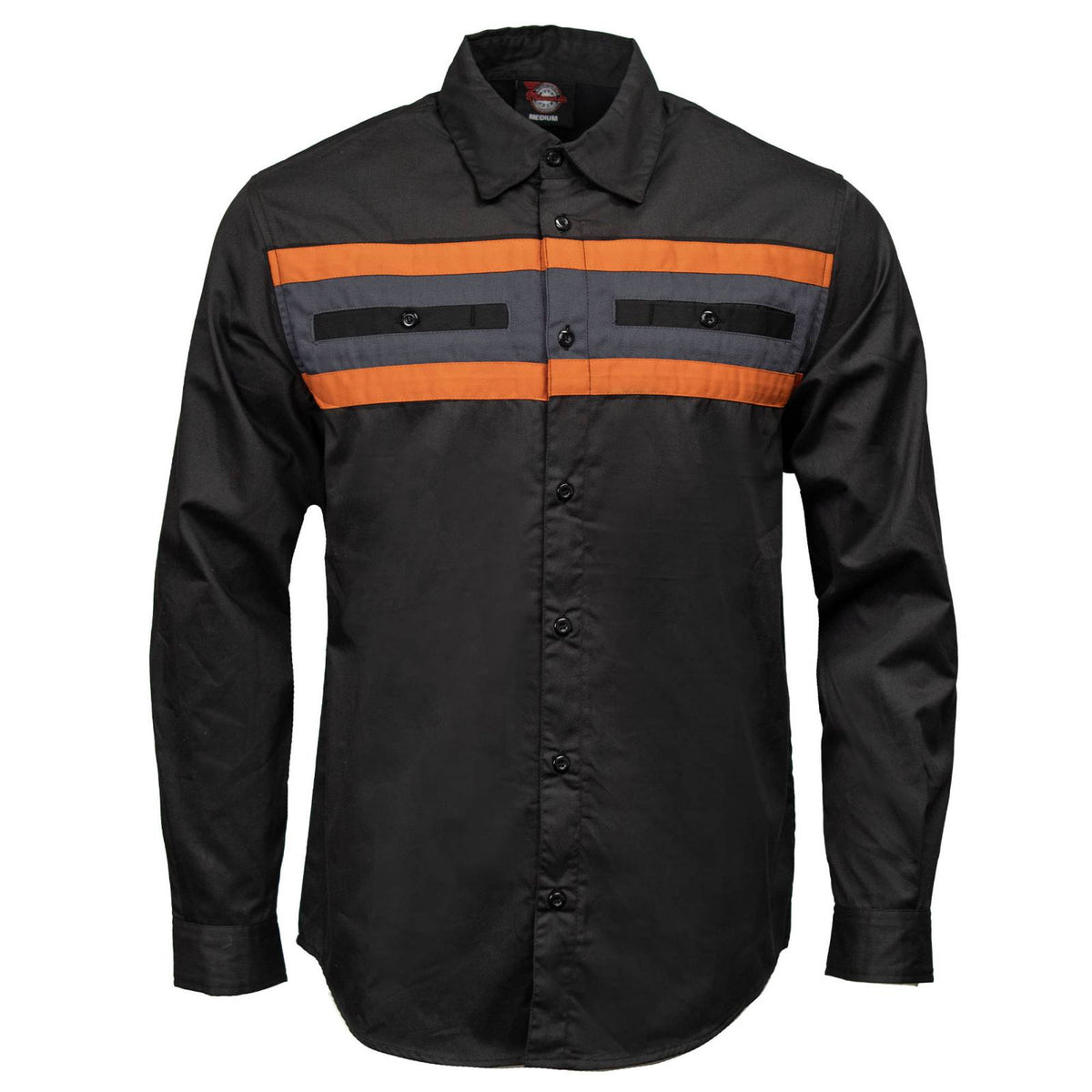 MMCC Men's Shift Crew Long Sleeve Vented Mechanic Shop Shirt - MMC16152
