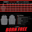 Milwaukee Motorcycle Clothing Co. Women's Born-Free Tall Sizes Black Leather Vest w/ V-Neck, Side Lace, Snap MMC40002