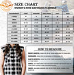 Milwaukee Leather MNG21625 Women's Flannel Down Sleeveless Shirt w/ Button Black / White & Cut Off Frill Arm Hole