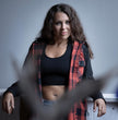 Milwaukee Leather MNG21602 Women's Casual Black and Red Long Sleeve Cotton Flannel Shirt with Hoodie