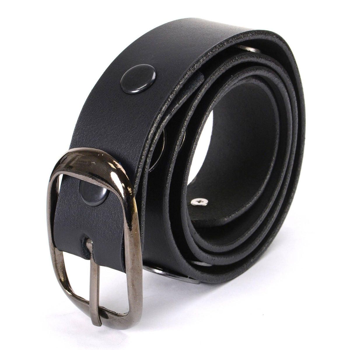 Milwaukee Leather Men's Black 12 Gauge Shell Leather Belt, MP7111