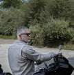 Milwaukee Leather MPM1621 Men's Grey CE Armored Long Sleeve Motorcycle Riders Shirt w/ Reinforced w/ Aramid Fibers