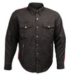 Milwaukee Leather Men’s "Splitline - Havoc" 2-Tone CE Armored Protective Flannel - Kevlar® Reinforced - MPM1671