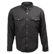 Milwaukee Leather Men’s Splitline Tundra 2-Tone CE Armored Protective Flannel - Kevlar® Reinforced - MPM1673