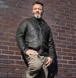 Milwaukee Leather Vintage SFM1808 Men's Brown Leather Seamed Shoulder Zipper Front Jacket
