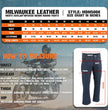Milwaukee Leather MDM5008 Men's Blue 5 Pocket Tear Resistant Motorcycle Denim Jeans Infused w/ Aramid Fibers