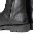 MMCC Men’s Kick Start 7” Black Top Grain Leather Motorcycle Boots - Dual YKK Zippers, Freedom Flex Toe - MBM9009