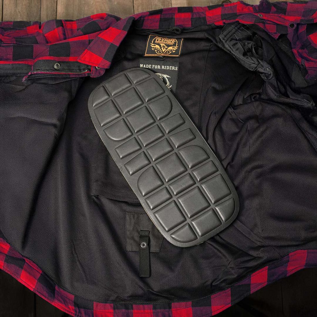 Milwaukee Leather | 1pc Back Protection for Motorcycle Jacket - Spine Protector - Armor Inserts for Motorcycle Shirts- MP7904