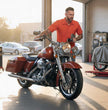 Milwaukee Leather MDM11686 Men’s OrangeButton-Up Heavy-Duty Work Shirt - Classic Mechanic Shirt w/ Pockets
