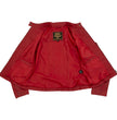 Milwaukee Leather LKL2738 Women's Red Premium Leather Scuba Style Biker Jacket w/ Mandarin Collar
