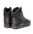 Milwaukee Leather Men's Black Leather Diamond Patterned Reinforced Street Biker Riding Shoes w/ Ankle Support - MBM9104