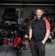Milwaukee Motorcycle Clothing Co. Men’s Blk/Red Mechanic Work Shirt – w / Reflective Strip, Rider‑Built MDM11606