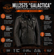 Milwaukee Leather Women's Galactica Black Hooded Leather Jacket, MLL2575