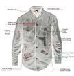 Milwaukee Leather MLM1611 Men's Premium Black Leather Casual Biker Rider Shirt w/ Vintage 5 Cent Buffalo Buttons