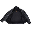 Milwaukee Leather Men's Leather Shirt Jacket with Removable Hoodie and Patch Access - MLM1614