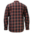 MMCC Men's 'Outlaw' Reversible Flannel Shirt - 100% Cotton Snap Front Plaid w/ Chest and Hand Pockets - MNG11800