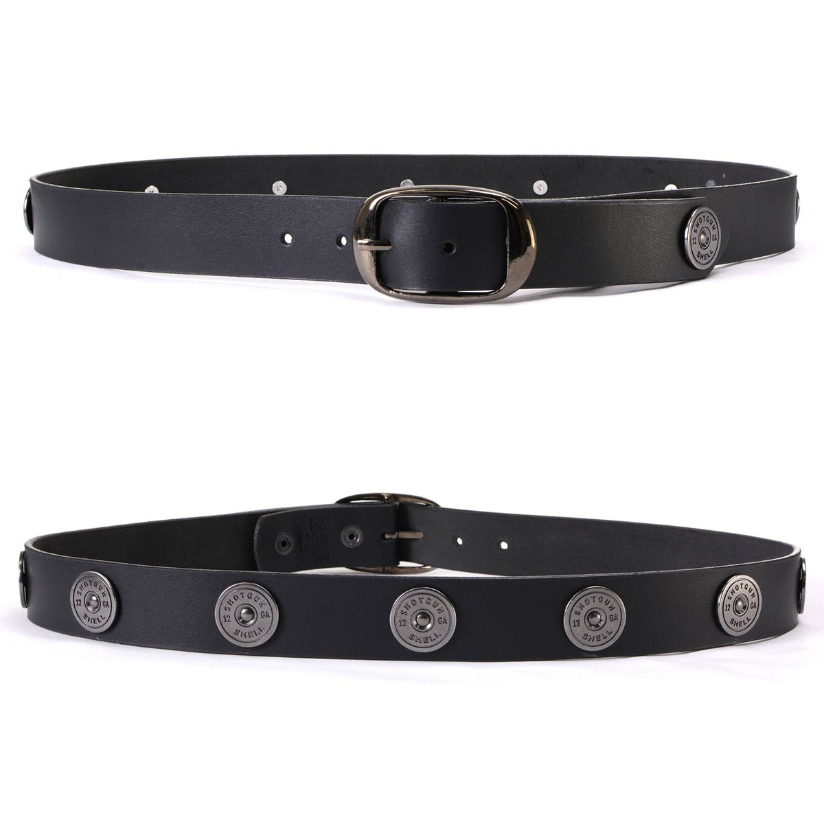 Milwaukee Leather Men's Black 12 Gauge Shell Leather Belt, MP7111