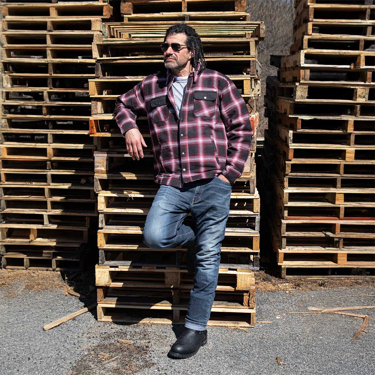 Milwaukee Leather Men’s Heavy Duty Mechanic Work Flannel Shirt, MPM1637