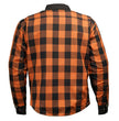 Milwaukee Leather Men’s Splitline Molten 2-Tone CE Armored Protective Flannel - Kevlar® Reinforced - MPM1672