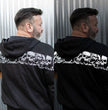 Milwaukee Leather Men's Bare Bones Black Reflective CE Armored Riding Hoodie, Shoulder and Elbow Armor - MPM1798
