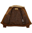 Milwaukee Leather Vintage SFM1818 Men's Classic Beige Suede Leather Fashion Coat Jacket w/ Front Zipper Closure