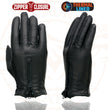 Milwaukee Leather SH728 Women’s Classic Black Leather Motorcycle Gloves with Zipper Closure