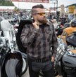 Hot Leathers FLM2020 Men's Black, Gray and Orange Flannel Long Sleeve Shirt