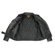 Milwaukee Leather LKM1701 Men's Classic Side Laced Black Motorcycle Premium Leather Jacket with CE Armor Protection