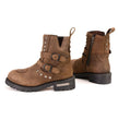 Milwaukee Leather MBL9306 Women's Premium Brown Leather Double Strap Motorcyle Riding Boots
