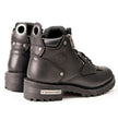Milwaukee Leather MBL9335 Women's Premium Black Leather Low Cut Lace-Up Motorcycle Riding Boots w/ Zipper Closure