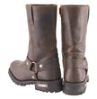 Milwaukee Leather Men's Classic 11-Inch Dark Brown Leather Harness Square Toe Motorcycle Boots MBM9062