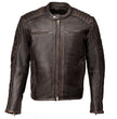 MMCC Men's Anarchy Brown Leather Motorcycle Jacket - MMC10004