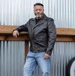 Milwaukee Motorcycle Clothing Co. Men's Brown Leather Jacket, MMC10005