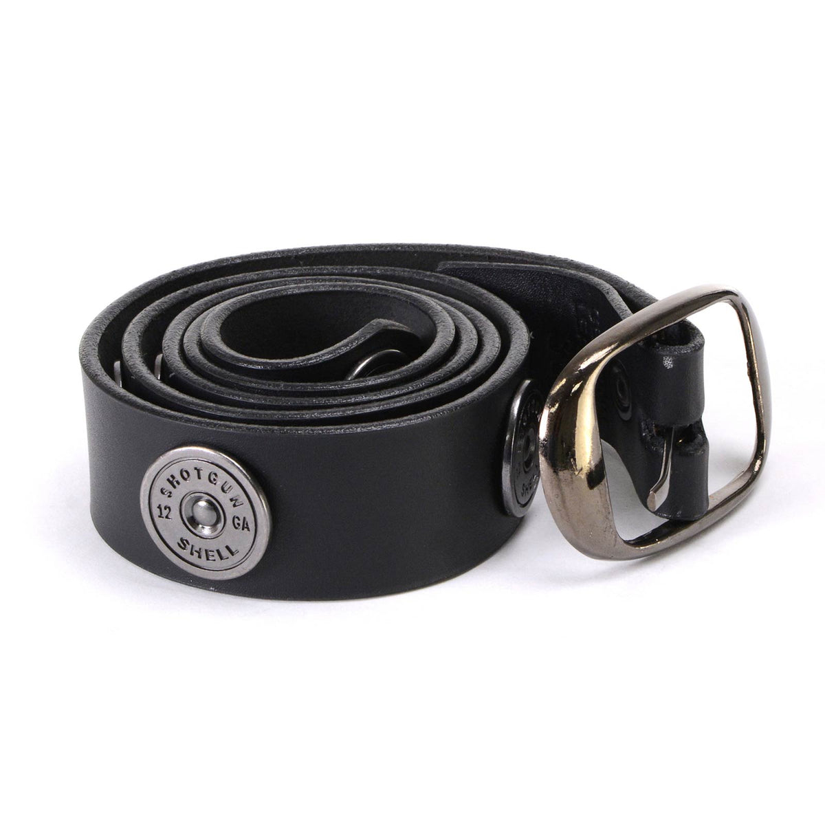 Milwaukee Leather Men's Black 12 Gauge Shell Leather Belt, MP7111